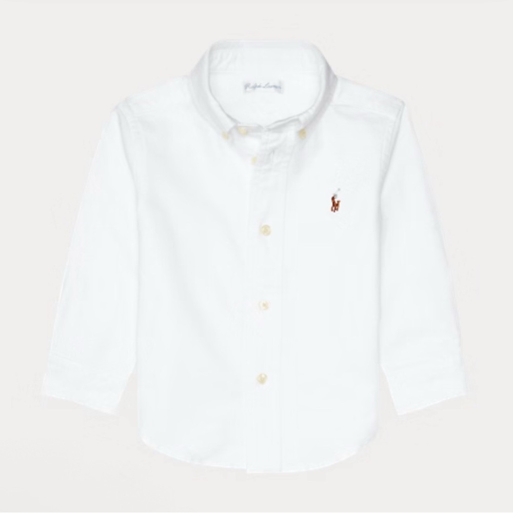 Ralph Lauren White Button Down Shirt Classic Oxford